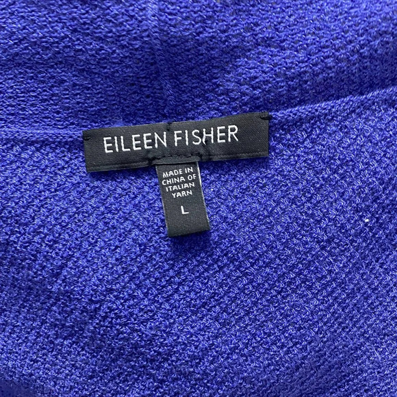 Eileen‎ Fisher Cropped Open Front Cardigan Sweater Purple Size US Large - Picture 10 of 10